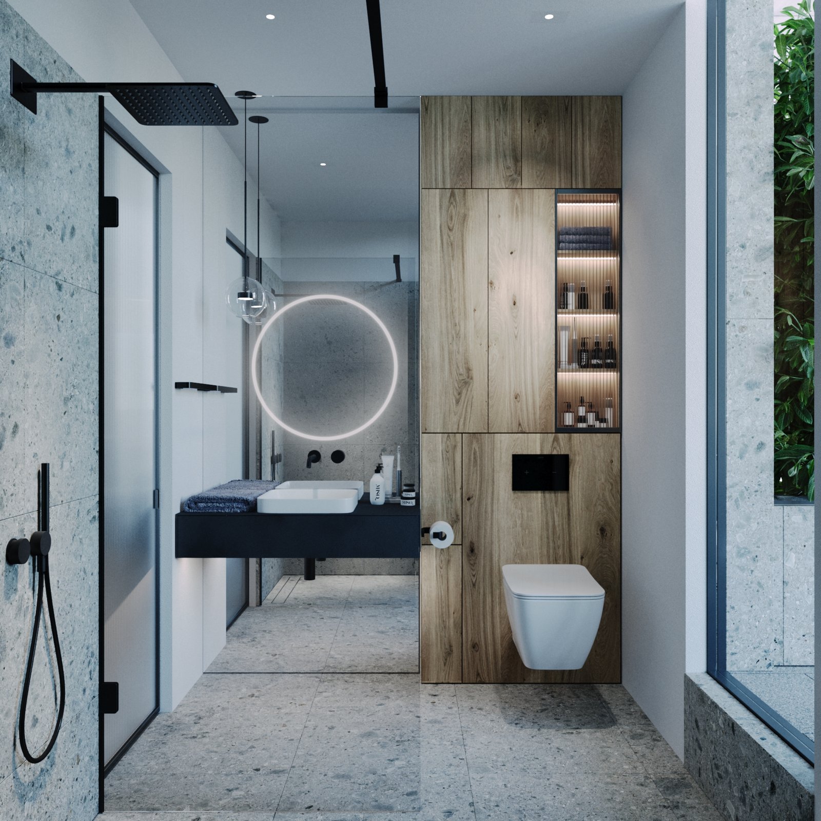 Design interior pentru baie cu dus by Forma9