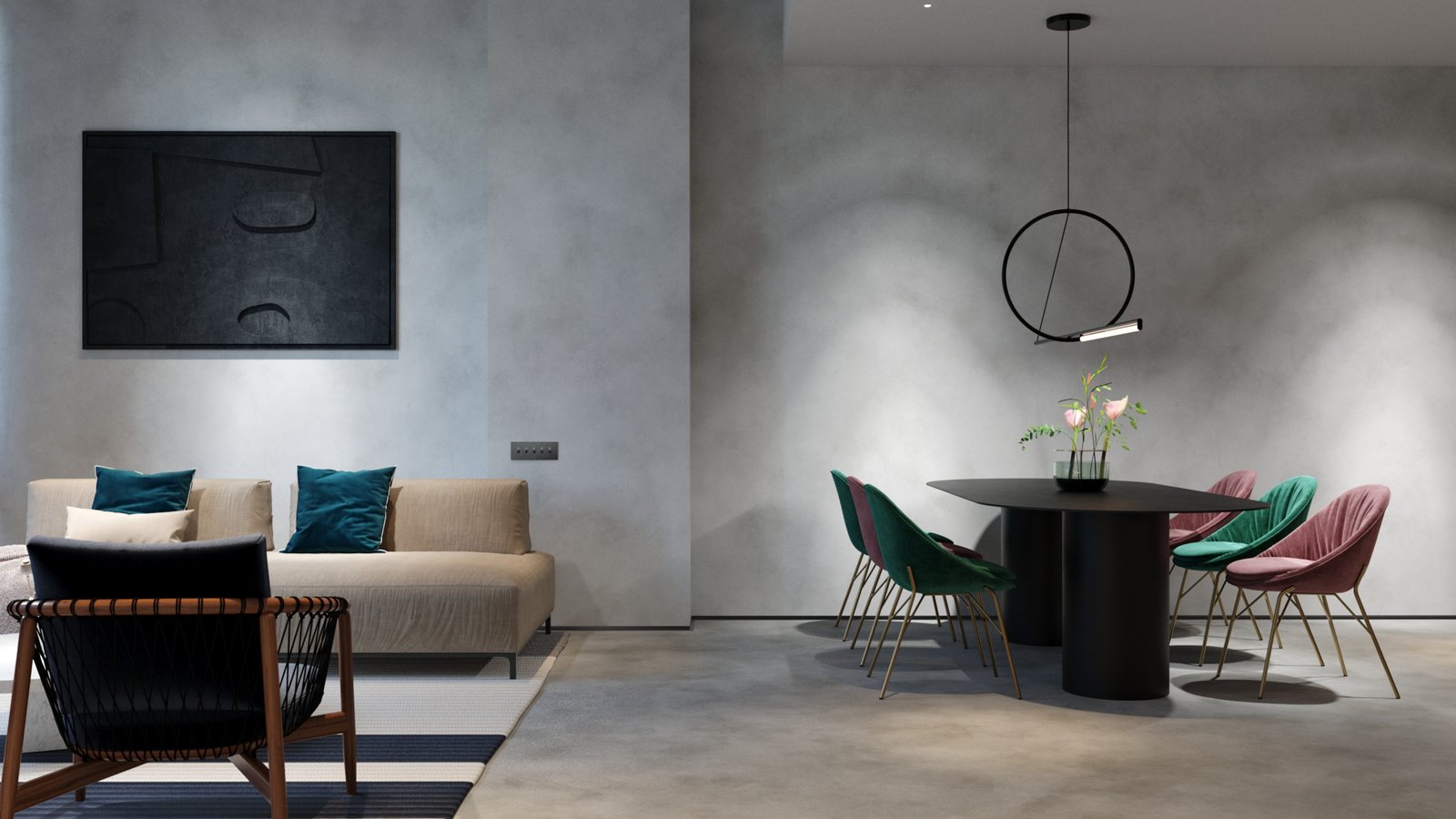 Design interior contemporan pentru living si dining